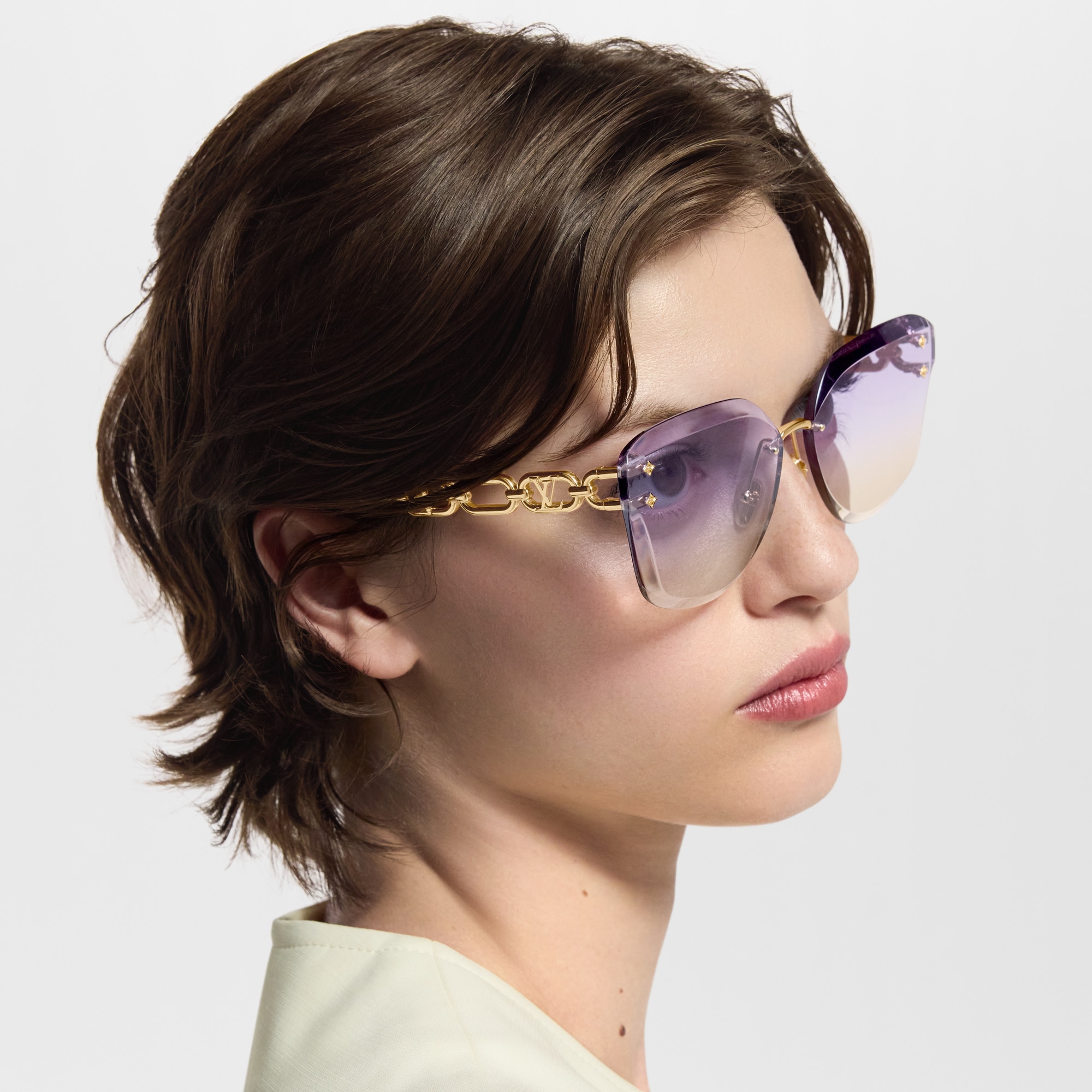 LV Jewel Cat Eye Sunglasses - Luxury S00 Purple | LOUIS VUITTON